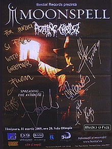 Poster cu autografele Moonspell